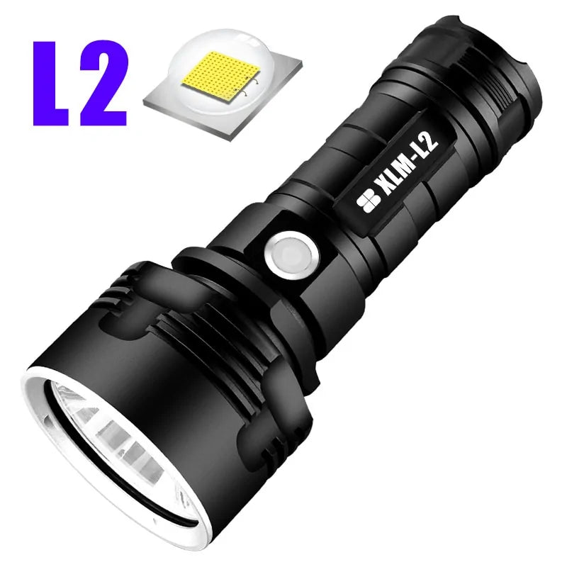 Linterna LED Ultra Potente Recargable por USB, Impermeable, Linterna